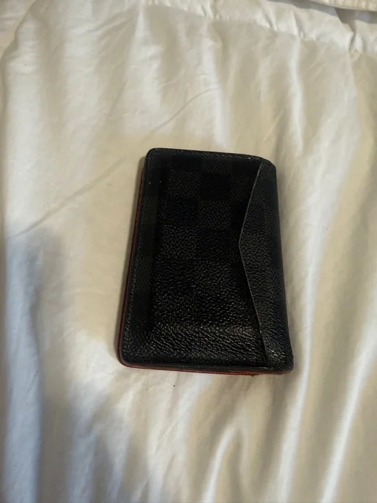Louis Vuitton Black & Grey Monogram Pocket organizer Personalized J.D - Picture 4 of 5